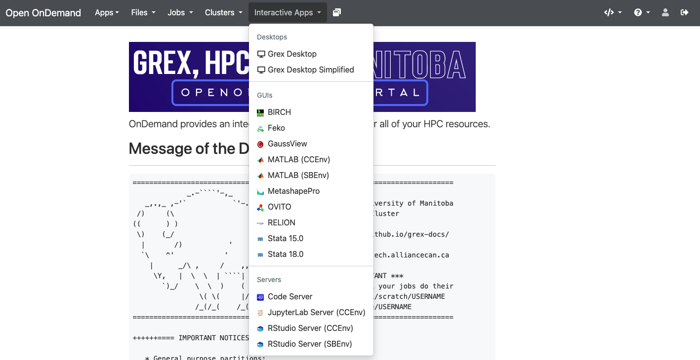 OpenOnDemand Interactive Apps