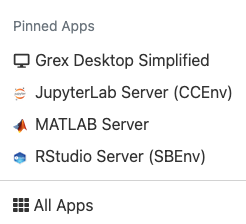 Links to OpenOnDemand Interactive Apps